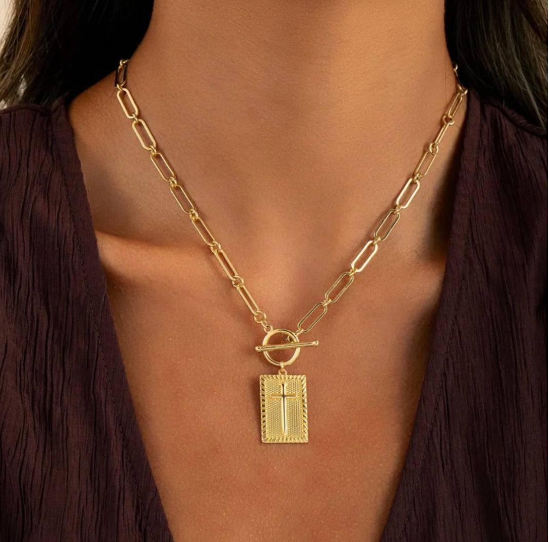 Cross Necklace - gold (preorder)