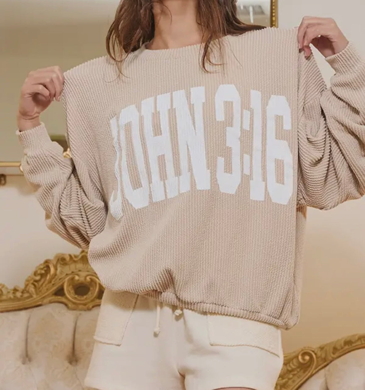 John 3:16 ribbed pull over